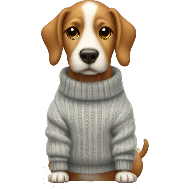 Dog with sweater emoji