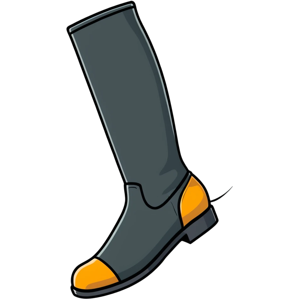 cartoon boot kicking emoji