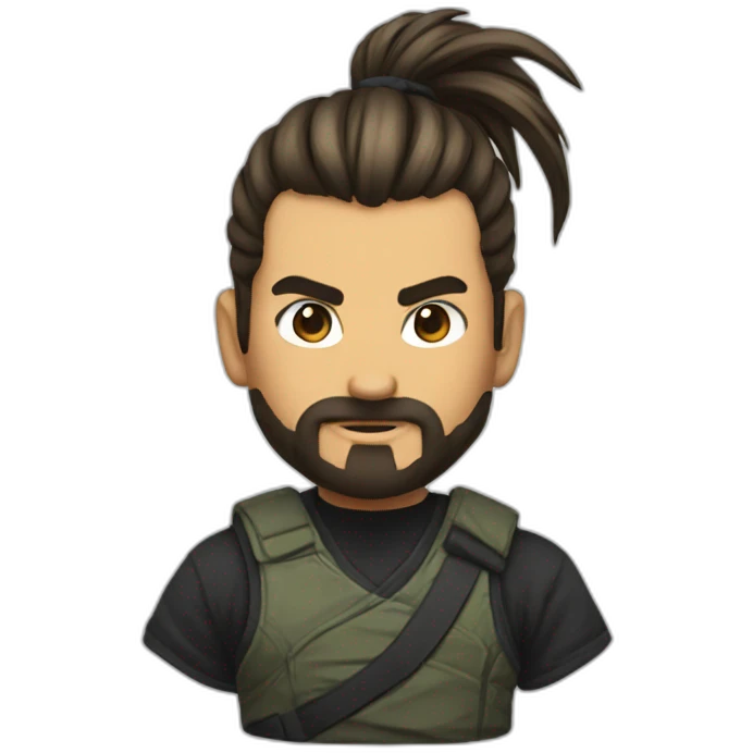 manbun gamer ninja emoji