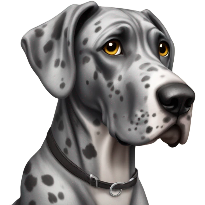 dark gray Merle great Dane emoji