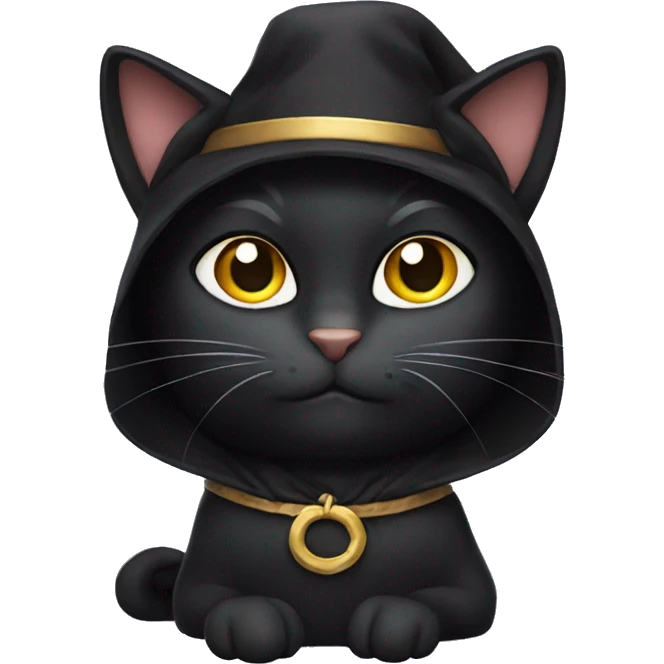 Black cat with costume  emoji
