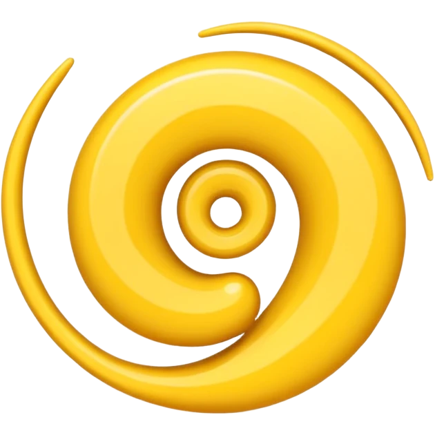 Thin Yellow Spiral swirl emoji