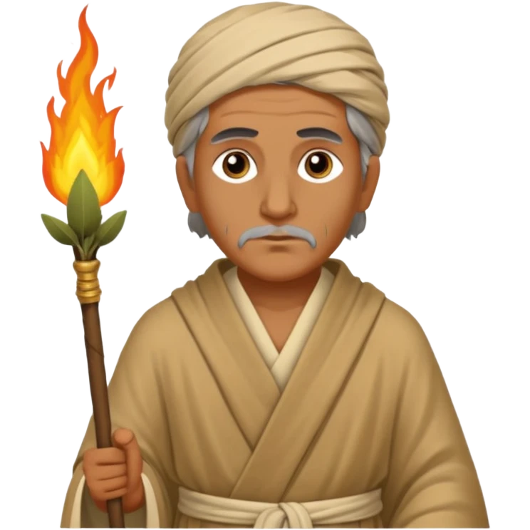 Calanus the Indian sage in 327 before a funeral pyre emoji