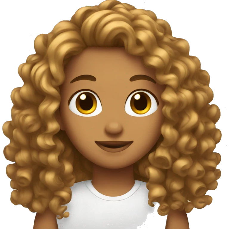 tanned curly hair emoji