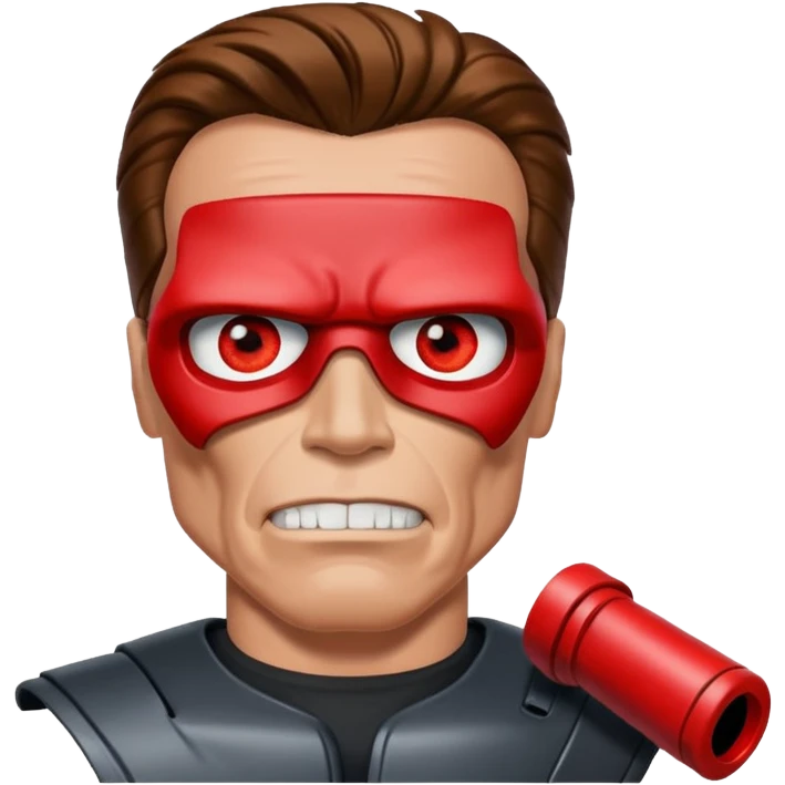Red eyed Terminator Arnold Schwarzenegger emoji