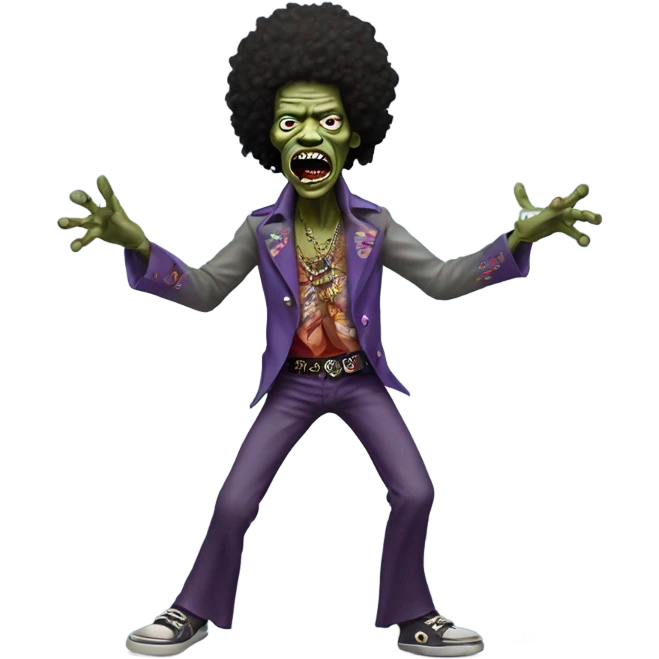 jimi hendrix zombie dancing emoji