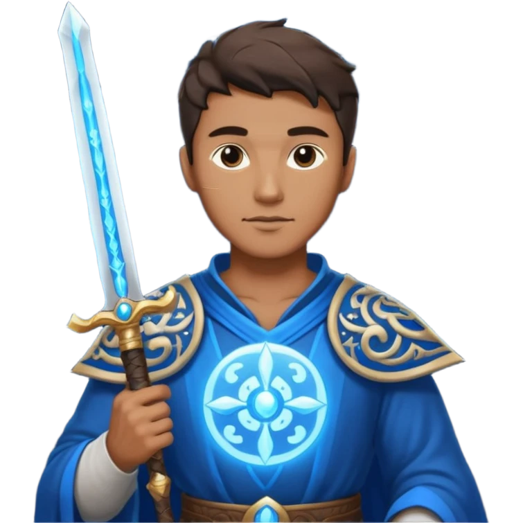 Man holding big souls moonlight sword emoji