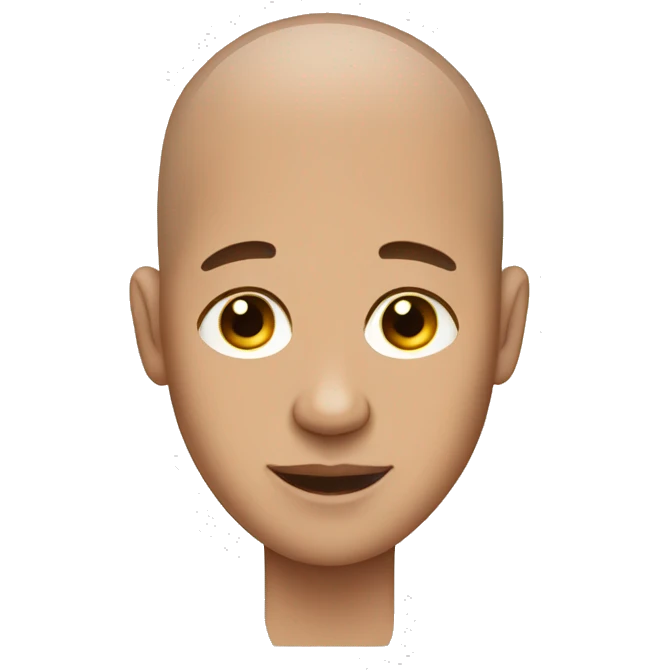 Pregnant man shaved head emoji