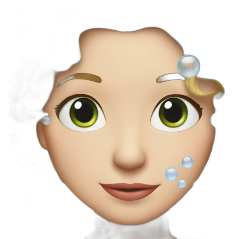 rachel riley covered in bubbles emoji