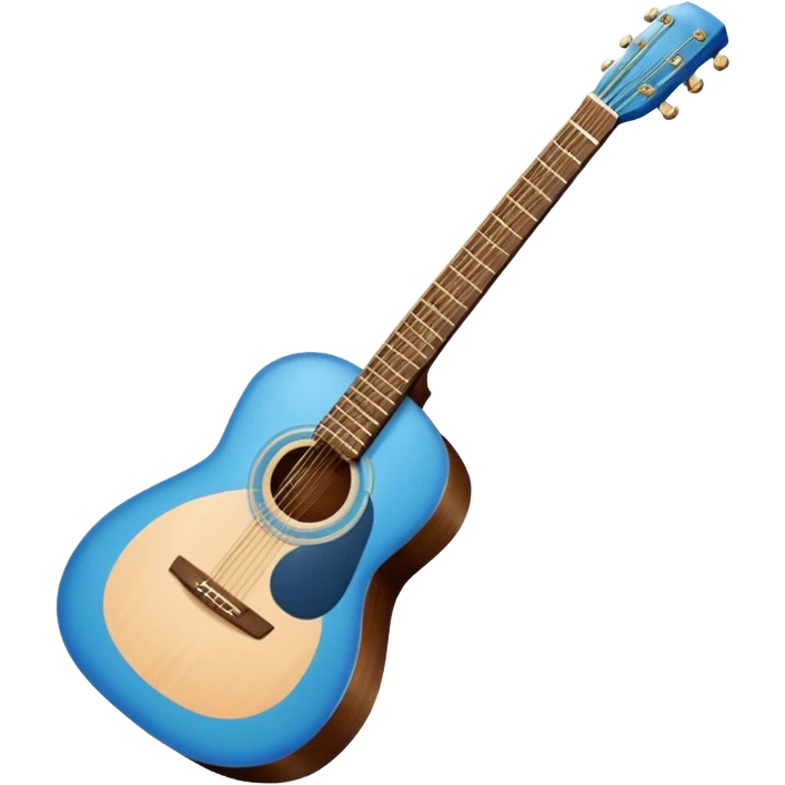 Blue guitar emoji