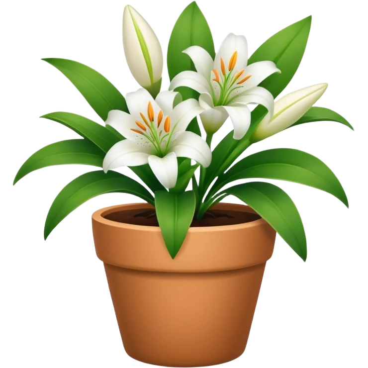lily flower pot emoji