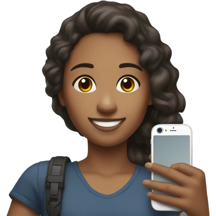 girl takes selfie emoji