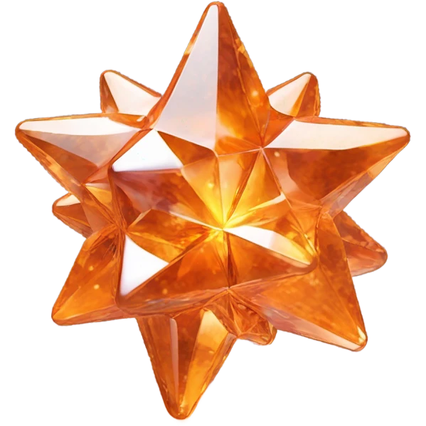 Crystal stars orange emoji