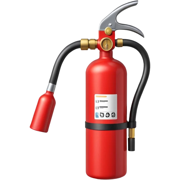 Fire Extinguisher, red with nozzle
 emoji