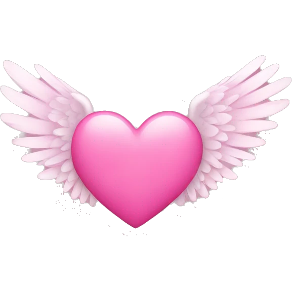 pink heart wings emoji