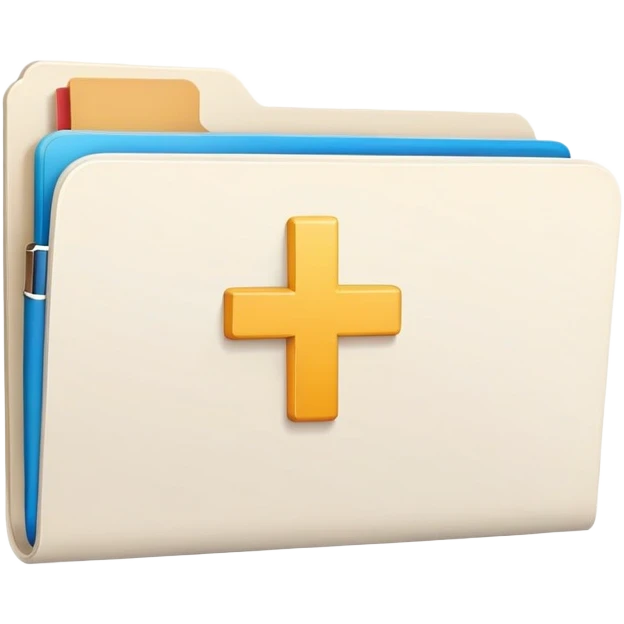 document folder with a plus sign on the cover, representing an additional or other category emoji