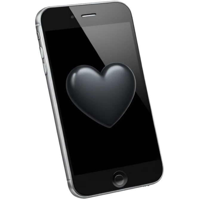 Siyah Kalp iPhone emoji