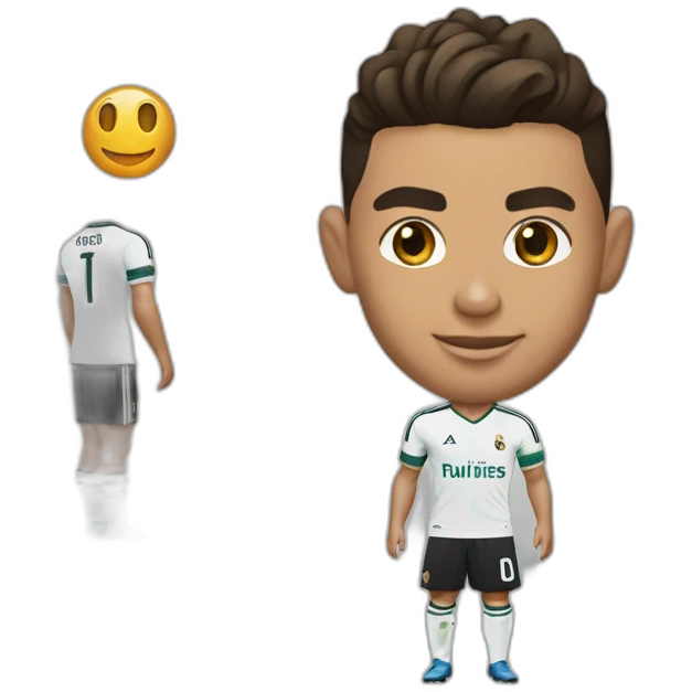Ronaldo qui tient un maillot  avec écrit "maeva" dessus emoji
