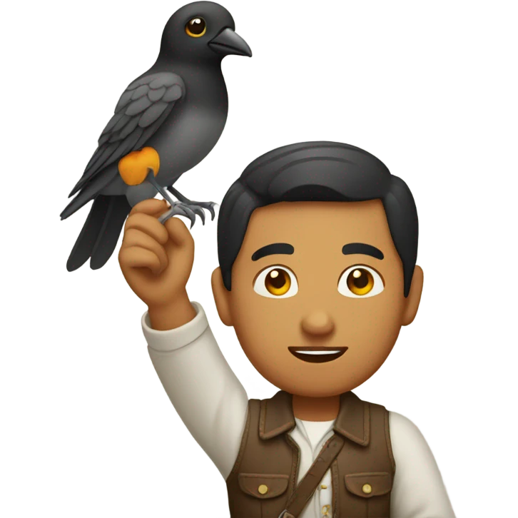 Mexican holding bird emoji