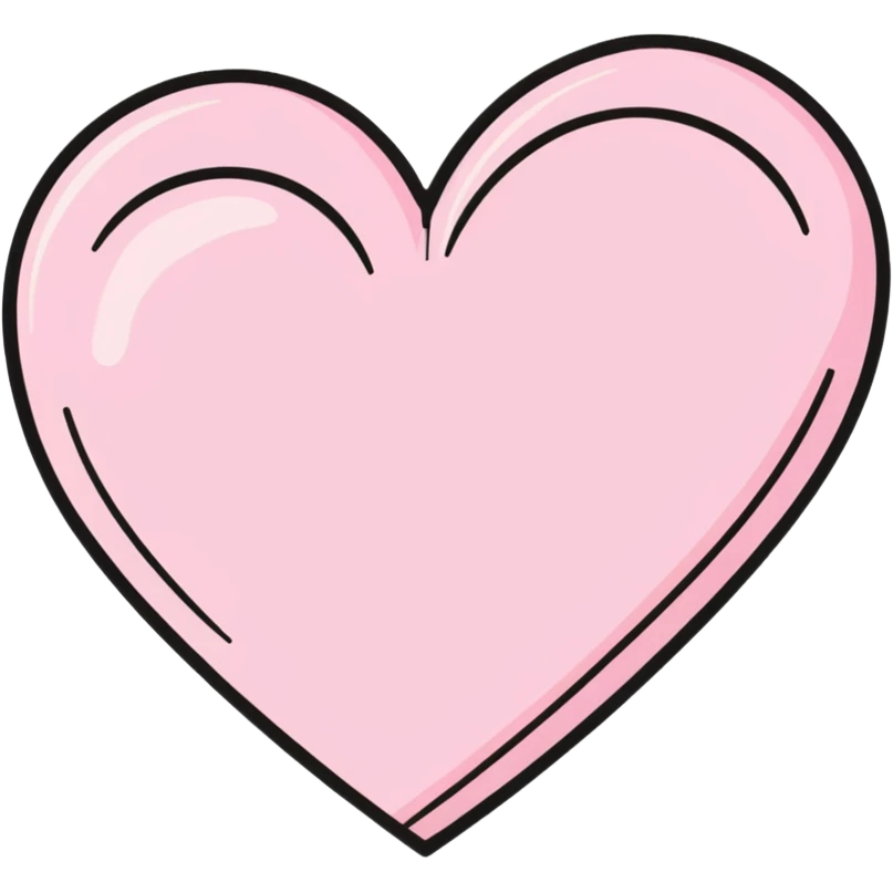 pastel pink heart and pastel pink sparkles emoji