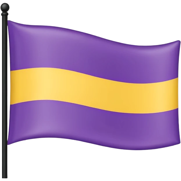 Nonbinary pride flag that goes from the top (black, white ,yellow) to the end (purple) emoji