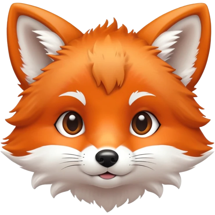 Cute baby fox head emoji