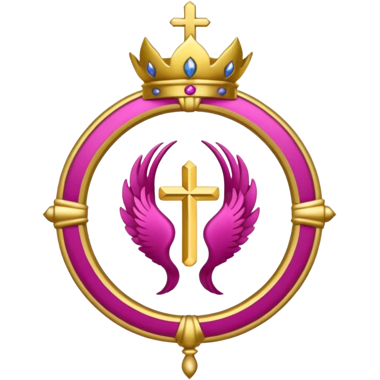 ave maria's emblem with a touch OF MAJENTA emoji