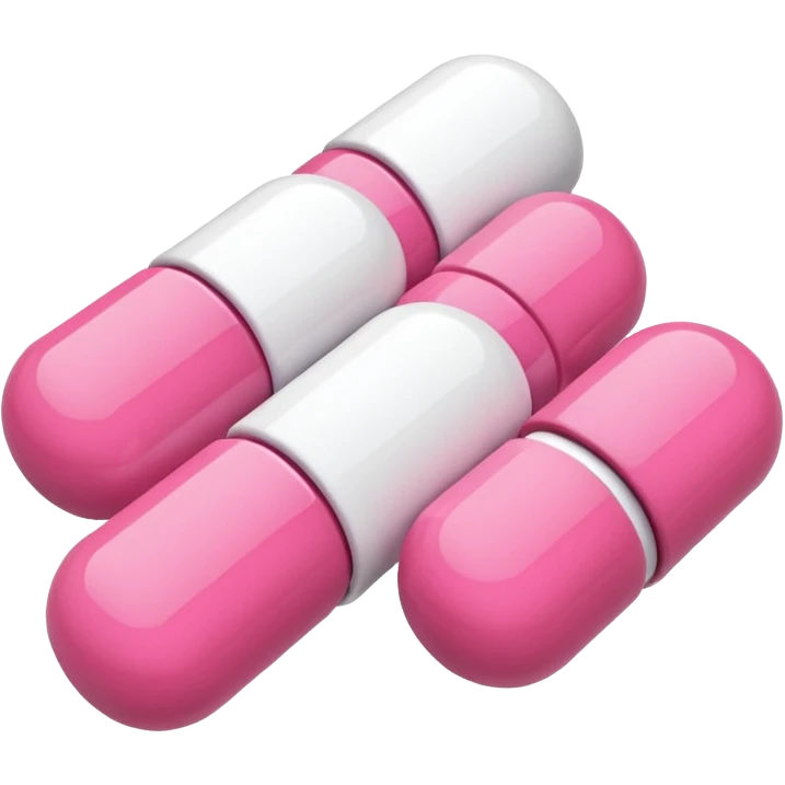 pink and white medications emoji