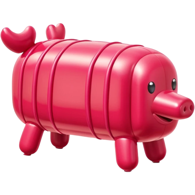   jeff koons style inflatable abstract SPAM MEAT sculpture  emoji