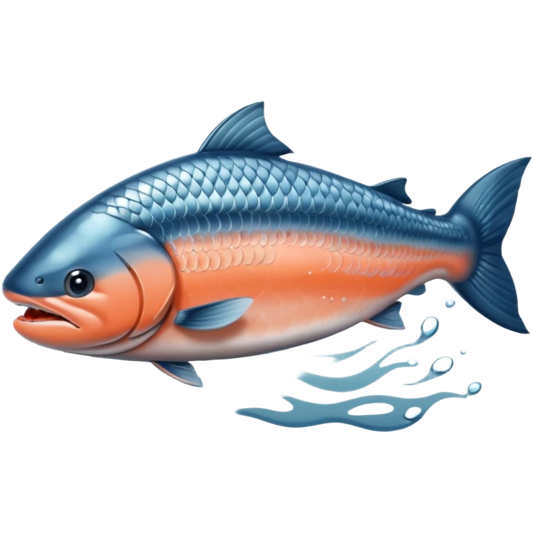 salmon struggling to swim emoji