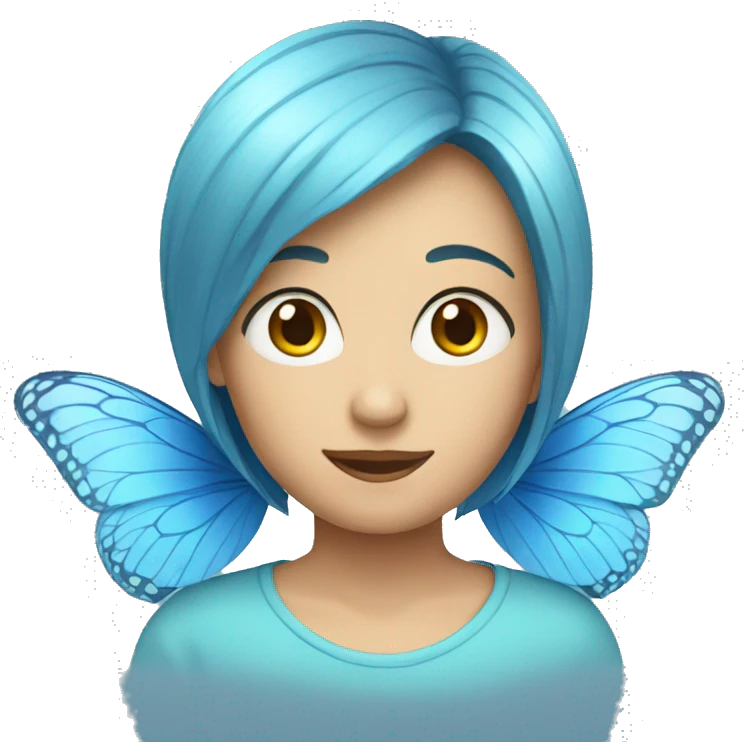blue butterfly emoji