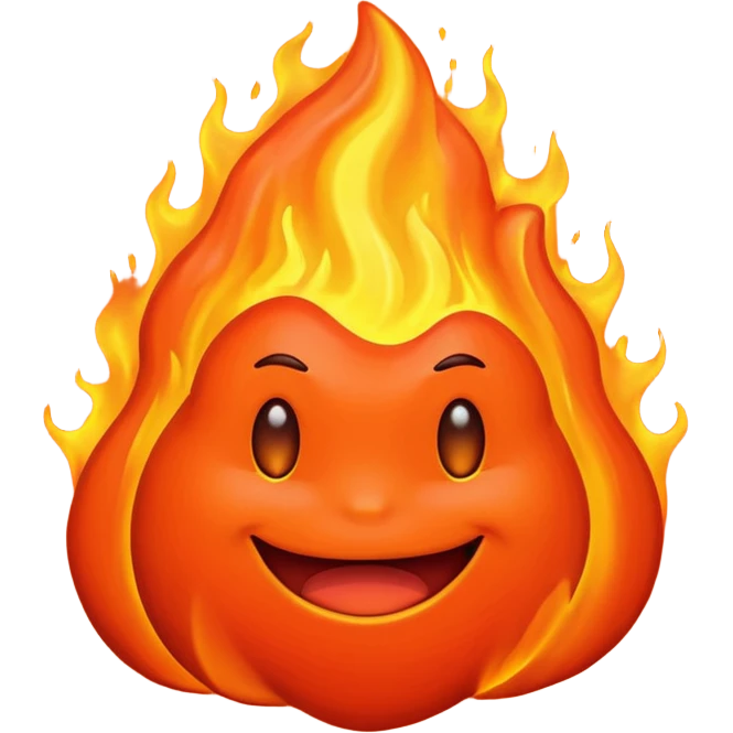 create an emoji of a little lava flow, no face just the lava, no volcano, something like a stain emoji