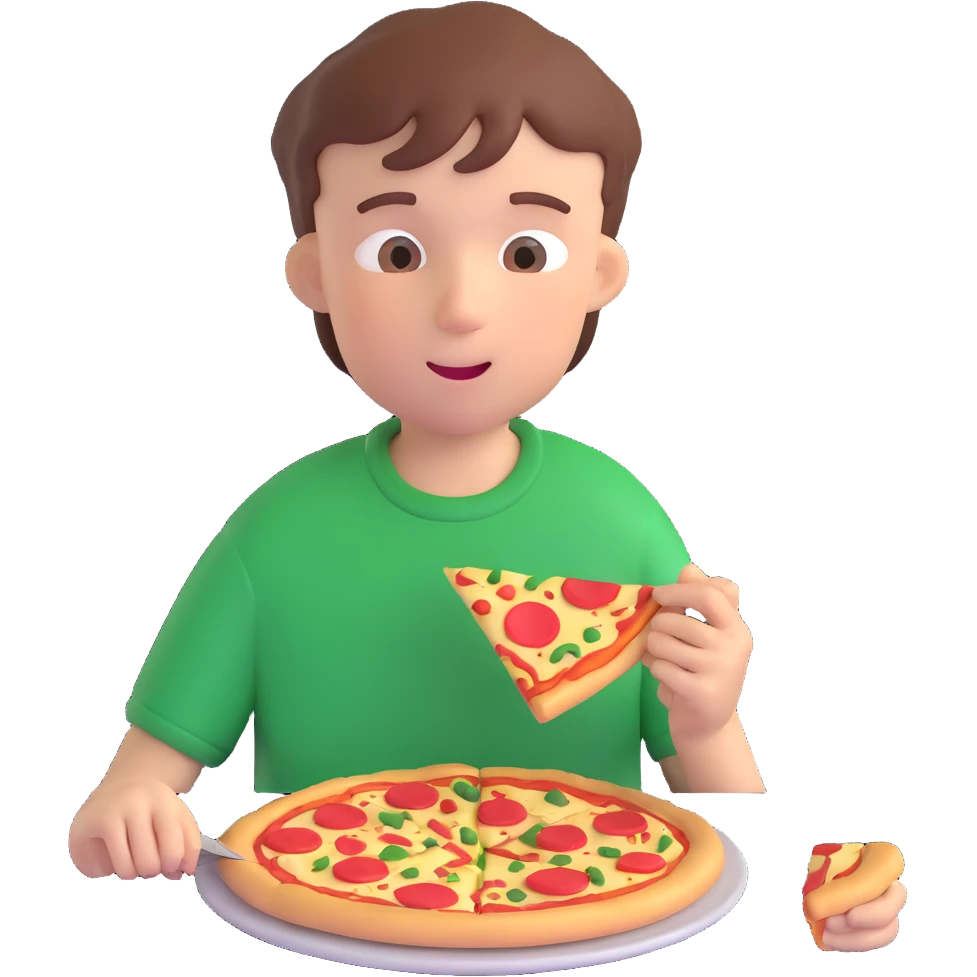 Boy Eating Pizza  emoji