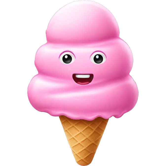 Pink ice cream  emoji