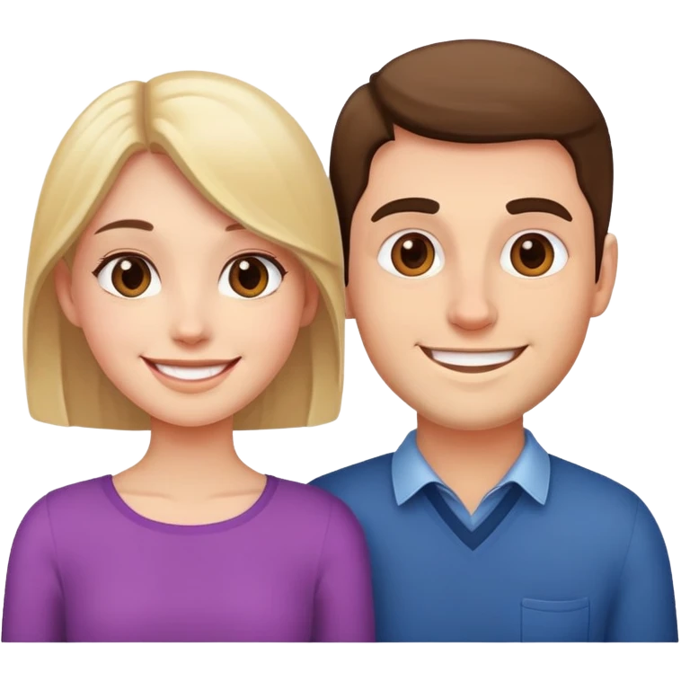 A girl  having fun time with a man  emoji