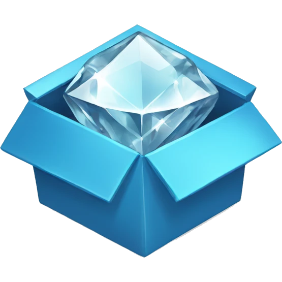  diamonds in box emoji