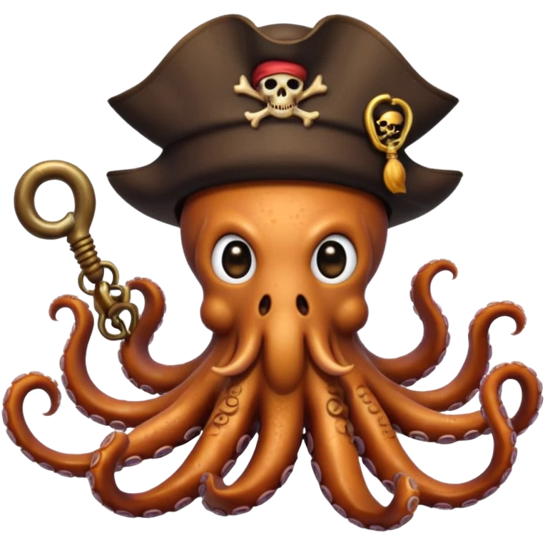 pirate octopus with pirate hat emoji