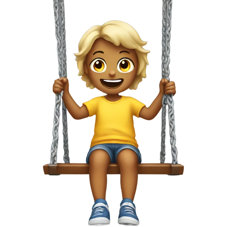 Child on the swing  emoji