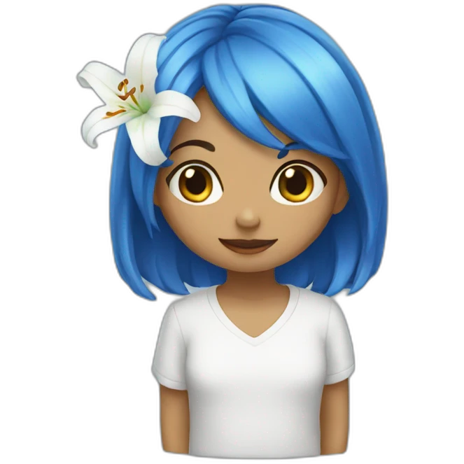 Lily blue emoji