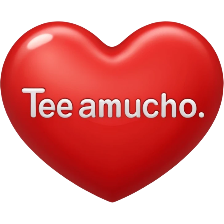 Heart that says te amo mucho emoji