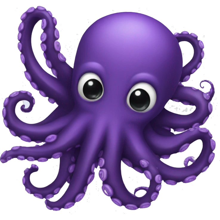 black - purple octopus emoji