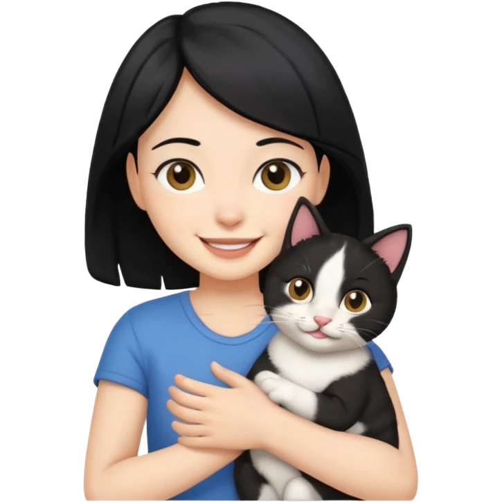 pet lover, black hair emoji