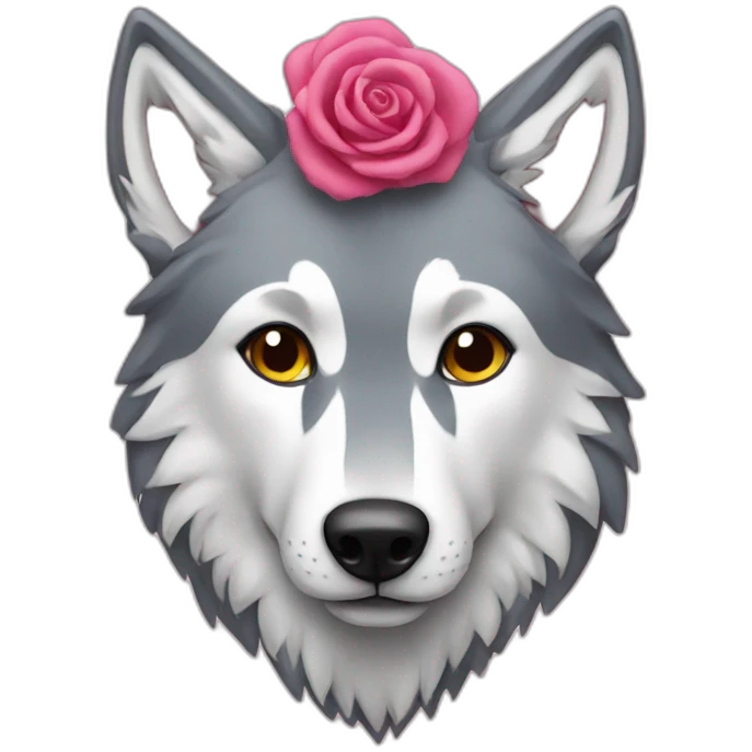 loup rose emoji