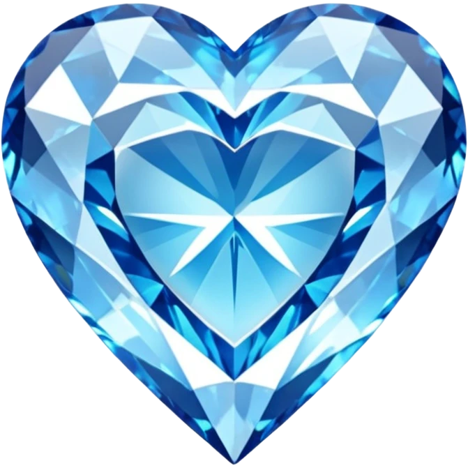 Diamond with blue heart inside
 emoji