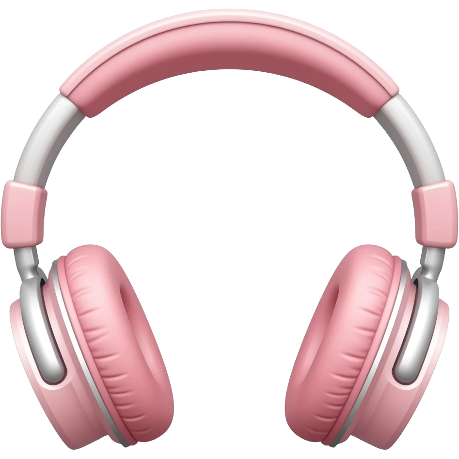 light pink headphones emoji