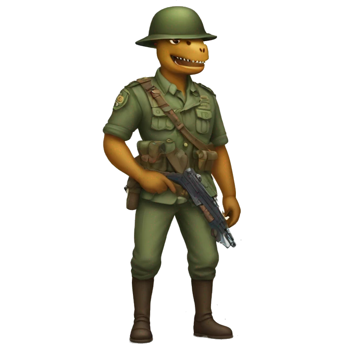 Dinosaur soldier  emoji