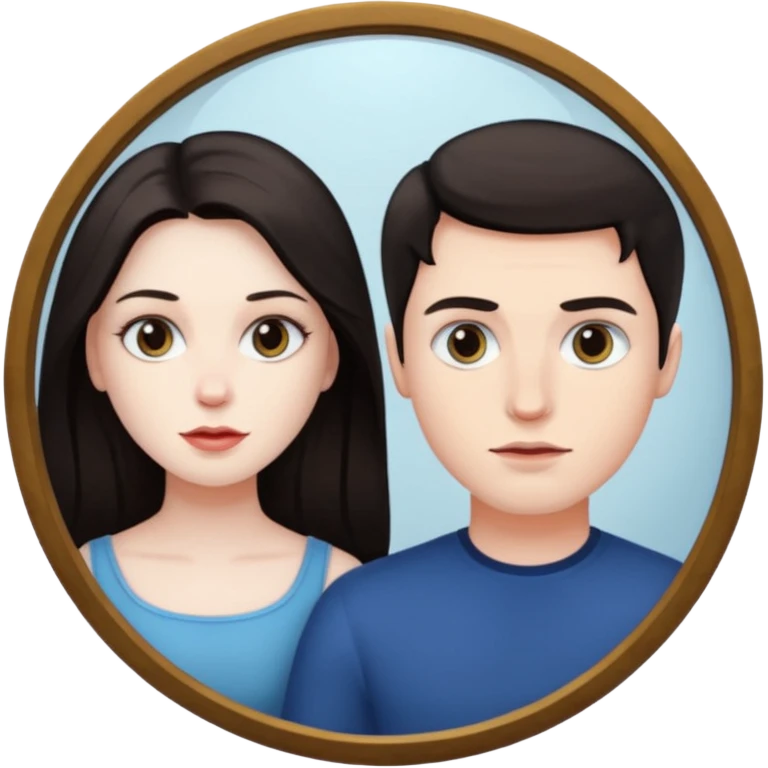 Spooky Man  in mirror behind woman emoji