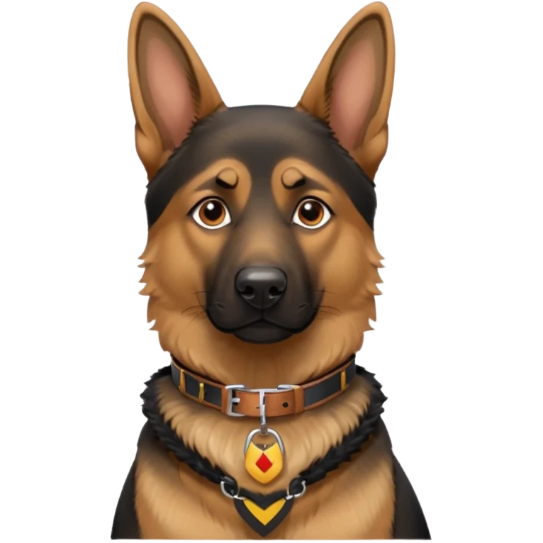 German Shepherd, dog collar emoji