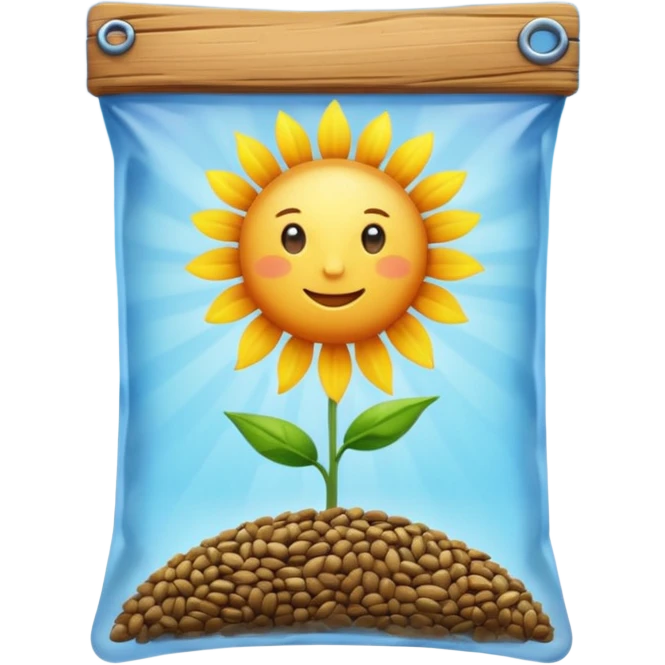 Sunbeam + seed pouch,Sky Gardener. emoji