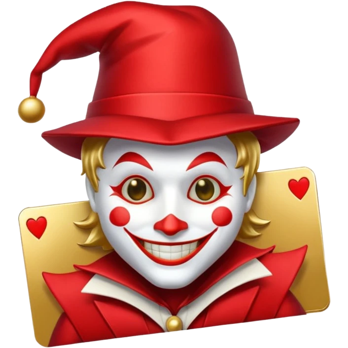 cute golden joker card emojis emoji